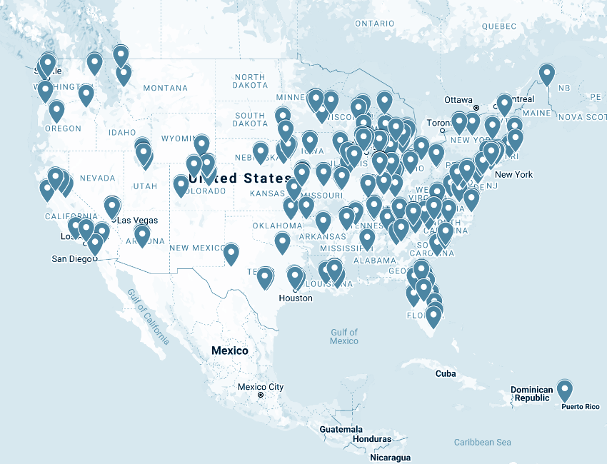 Map of where IHTSC fellows alumni are now