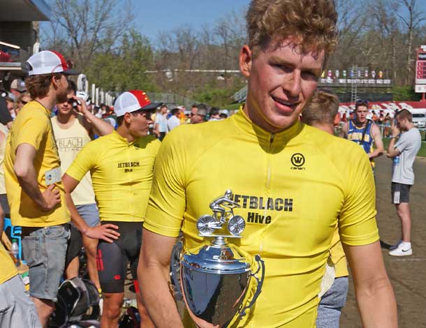 joshua, who had clavicle ORIF surgery, holds his trophy