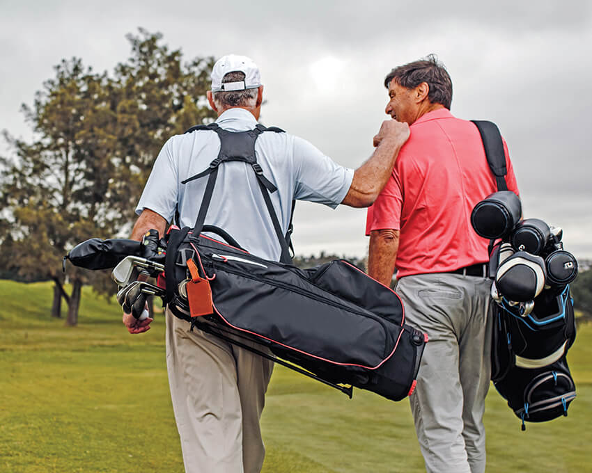 two men on golf course